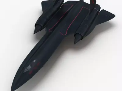Lockheed SR-71 Blackbird Low-poly 3D model