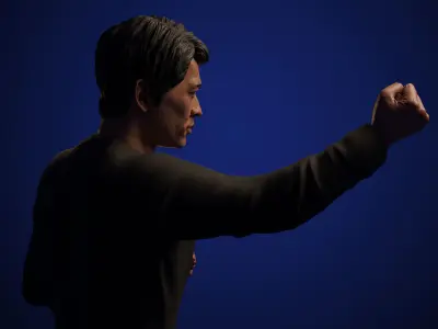 Jet Li 3d bust 3D print model