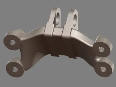 GE jet engine bracket V2 Free 3D model