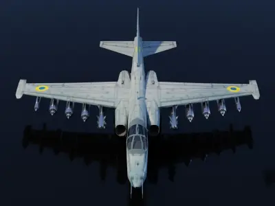Sukhoi SU-25 Frogfoot Low-poly 3D model
