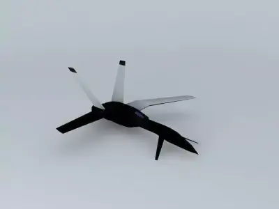 Futuristic jet plane Free 3D model