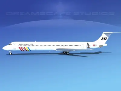 McDonnell Douglas MD83 SAS2 3D model