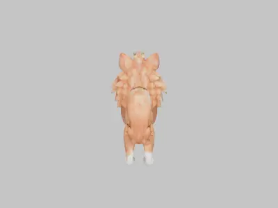 Maine Coon Orange Cat Low-poly 3D model