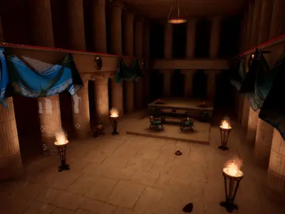 Temple of Athena Low-poly 3D model