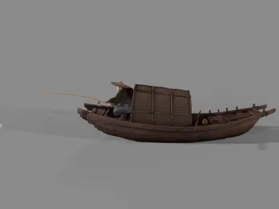 fisherman  Low-poly 3D model