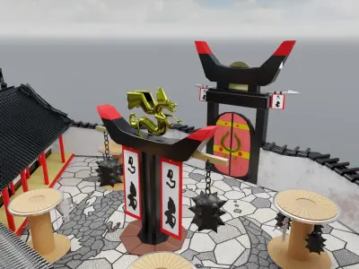 historic Japanese training Center 3D model