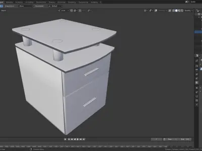 Storage cabinet with two drawers Free 3D model