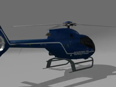 Eurocopter EC-120 Bundespolizei livery Low-poly 3D model