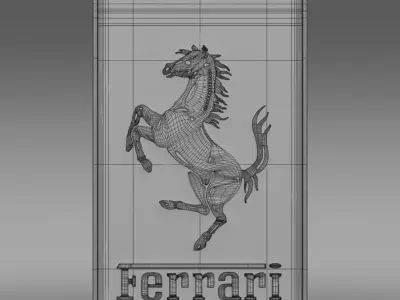 Ferrari front logo 3D model