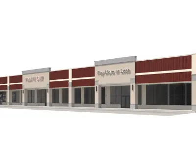 Retail-035 Retail Mall Building 3D model