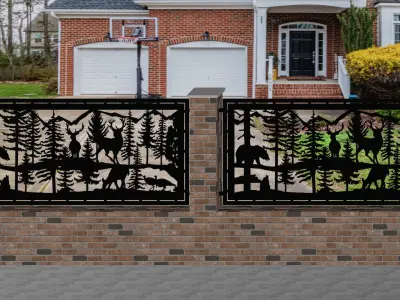 Turkeys-Bucks-Doe-Bear-24x48-cm - dxf file - laser cut 3D model