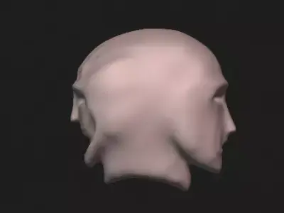 two head 3D model