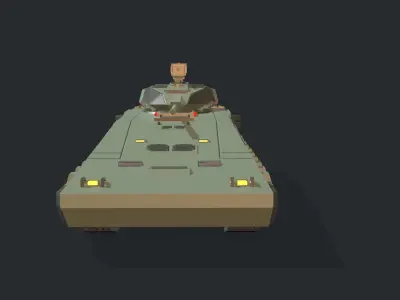 Armored Tank IFV Low-poly 3D model