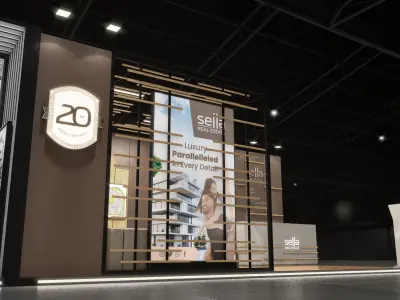 real estate Booth Exhibition Stand 3D model