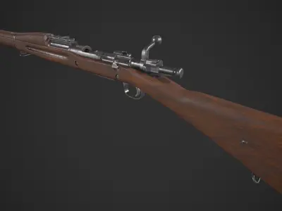 M1903 Springfield Rifle Low-poly 3D model