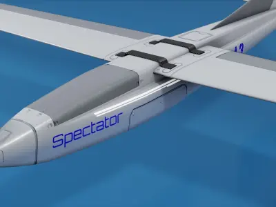 UAV Spectator-M1 Ukrainian military drone  Low-poly 3D model