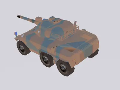 Engesa EE-9 Cascavel EB Low-poly 3D model