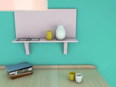 Modern Desk 3D Model 3D model