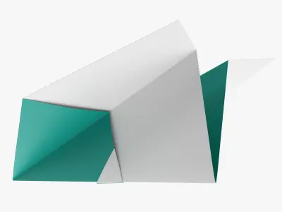 Paper airplane 03 3D model