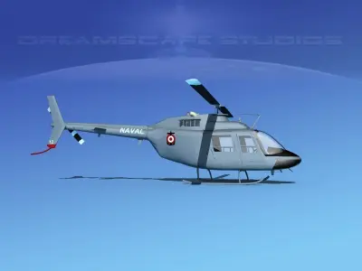 Bell OH-58B Peruvian Navy 3D model