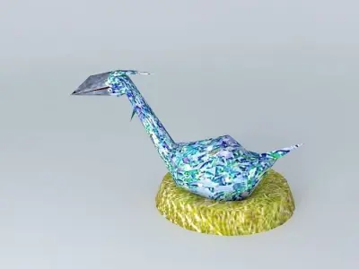 Large rainbow bird Free 3D model