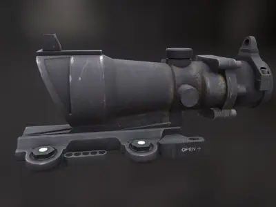 Rifle Scope ACOG Low-poly 3D model