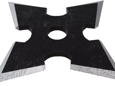 Hira Shuriken Low-poly 3D model