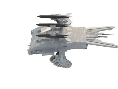 Sci-Fi Mecha Hunter Killer Military Airforce Machine Low-poly 3D model