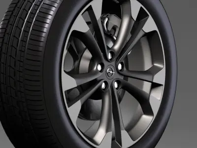 Opel Cascada wheel 2017 3D model