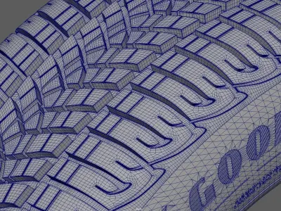 R18 Goodyear UltraGrip SUV tire 3D model