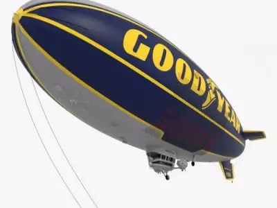 Good Year Blimp zeppelin - 02 3D model