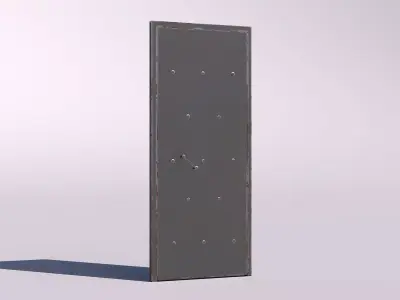 Iron door Low-poly 3D model