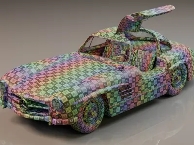 Mercedes Benz - 300SL Gullwing - 3D Model Free 3D model