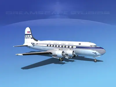 Douglas DC-4 Pan Am 3D model