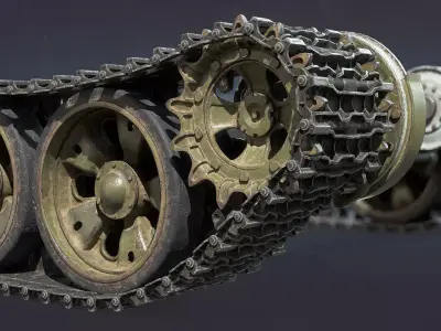 T-55 Tank Chassis 3D model