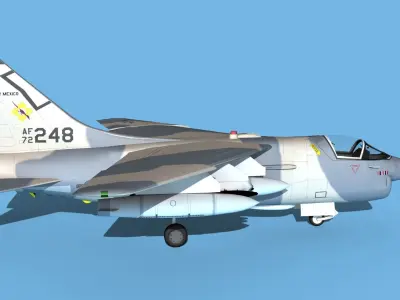 Chance Vought A-7E Corsair II V15 NM ANG 3D model