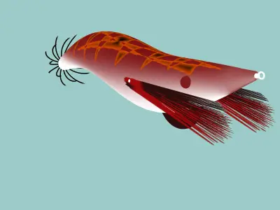 the killer of squid jig Low-poly 3D model