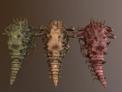 Monster Bug Multiped Low-poly 3D model