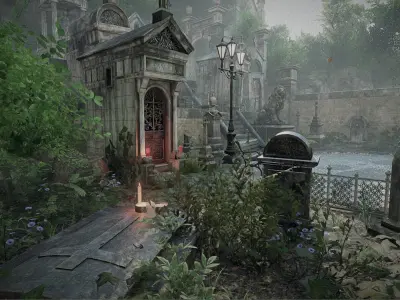 The Cemetery Pack Low-poly 3D model