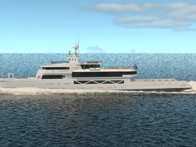 Wanderlust Superyacht Dynamic Simulation 3D model