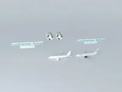 EuroAmerican Airbus A320neo Free 3D model