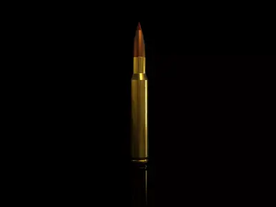 Rifle cartridge By Timvias Free low-poly 3D model