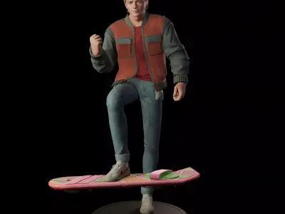 Marty McFly  80s Sci-Fi STL 3D Print Collectible 3D print model