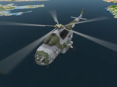 Mi-17 Czech Air Force Animated Low-poly 3D model