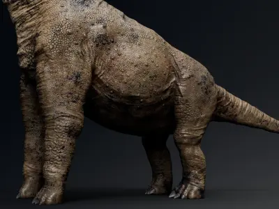 Dinosaur Brachiosaurus Sauropod Low-poly 3D model