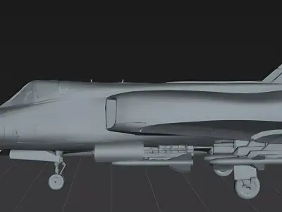 Convair F106 Delta Dart Interceptor Fighter Jet STL Model 3D print model