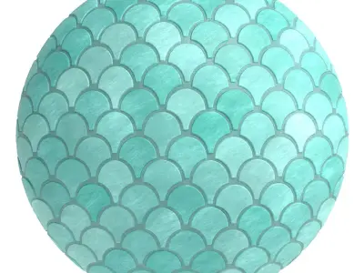 Materials 6- Fish scale tiles PBR Texture