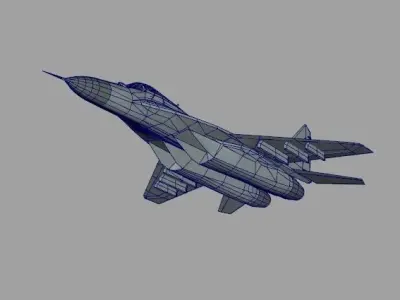 MiG-29S fighter jet Low-poly 3D model