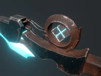 Cyberpunk Sword - Sci-Fi Energy Sword Low-poly 3D model