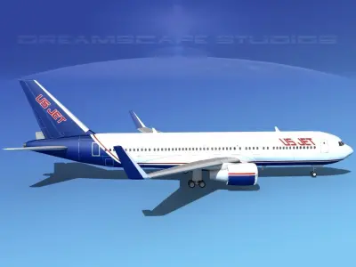 Boeing 767-300 US Jet 3D model